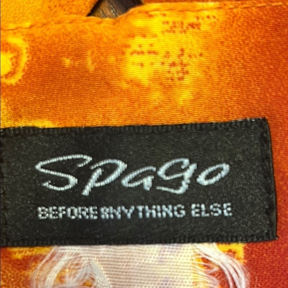 Spago Vintage Orange Patterned Maxi Dress Size 16-18 …. - Picture 9 of 9